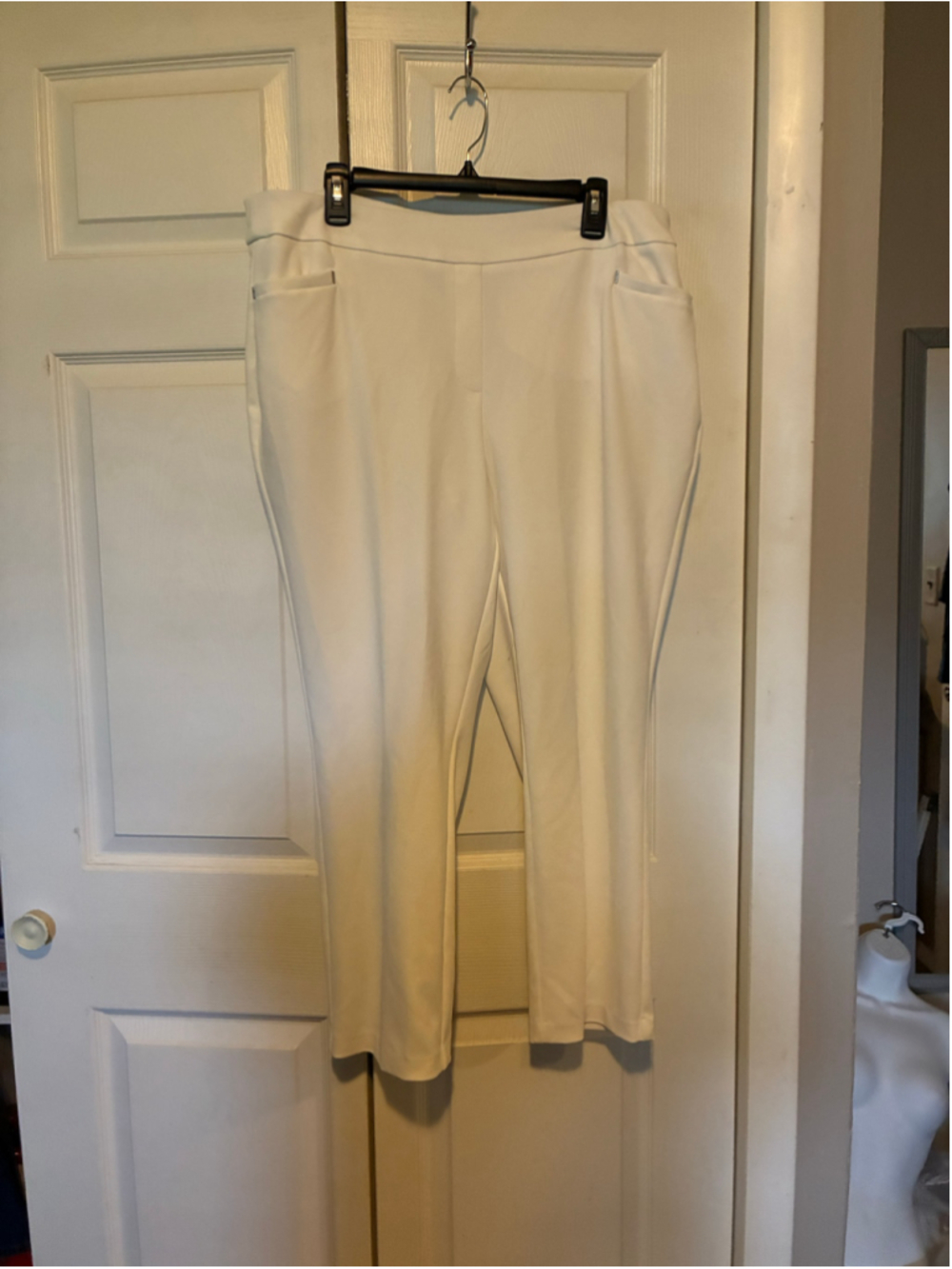 Women's Cato White Trousers Size XL